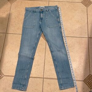 Ba & sh Sally Jeans size 6 US, light blue, mid rise Light Blue, Straight Leg